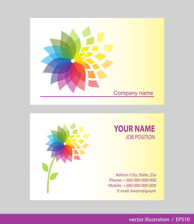Business Card Set. Vector illustration. EPS10のイラスト素材
