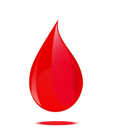 Blood drop symbol. Vector illustration.のイラスト素材