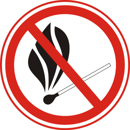 No fire vector signのイラスト素材