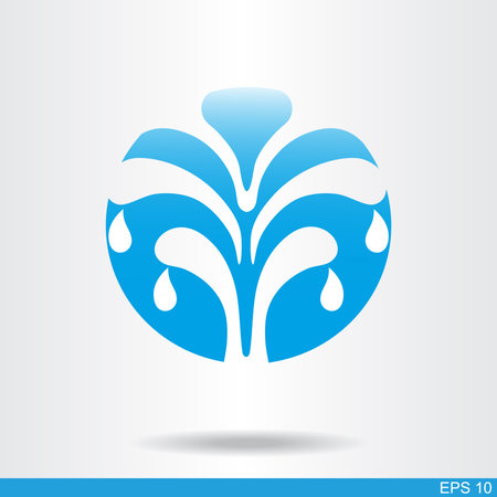 Water design element. Water icon (aqua).のイラスト素材