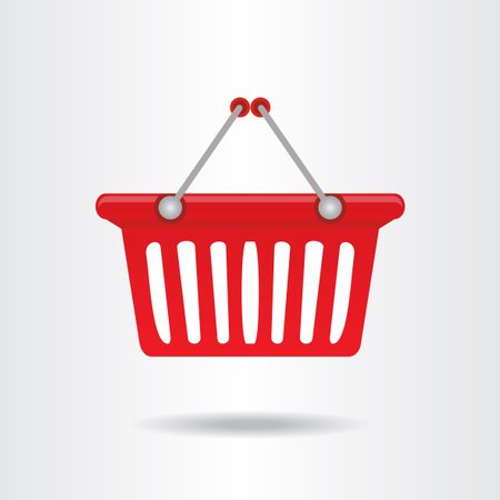 Shopping basket, vector EPS10.のイラスト素材
