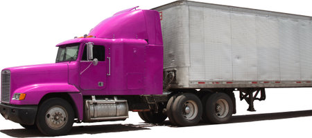 Truck, Isolated on whiteの写真素材