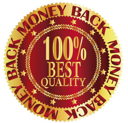 money back 100  best quality Vector gold signのイラスト素材