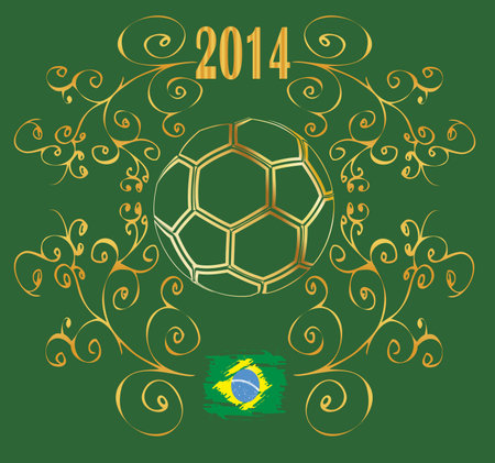 Sign, symbol, stamp or icon brasil 2014のイラスト素材