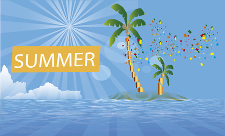 summer islandのイラスト素材