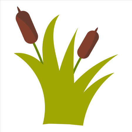 Cute reeds in cartoon style isolated on white background, farm animal, rural lifestile concept for children books or postersのイラスト素材