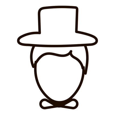 Wedding groom icon in line art style isolated on white background, wedding party preparation. infographicのイラスト素材