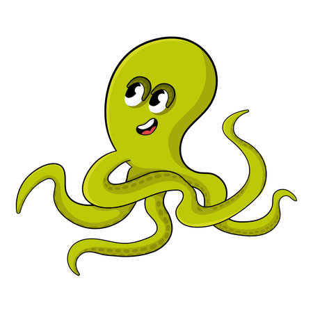 Cute octopus cartoon mascot characterのイラスト素材