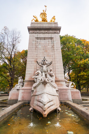 The U.S.S. Maine National Monument in Central Parkのeditorial素材