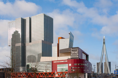 Luxor Theater - De Rotterdam and KPN buildingsのeditorial素材