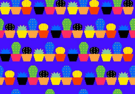 Pixel Succulent/Cactus pattern
