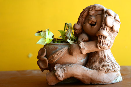 Smiling girl statueの写真素材