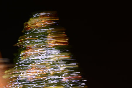 Christmas background , abstract movement of the lights. background on dark, abstract movement of the lights.の写真素材