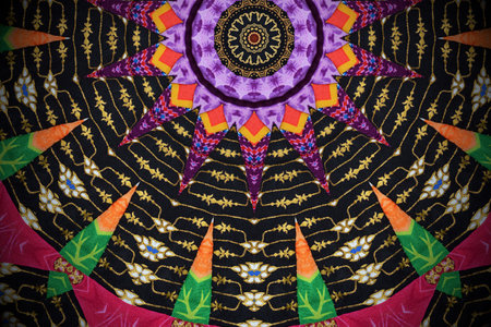 Abstract colorful background created technique from textiles texturesの写真素材