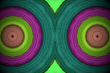 Abstract colorful background created technique from pieces of nylon hammockの写真素材