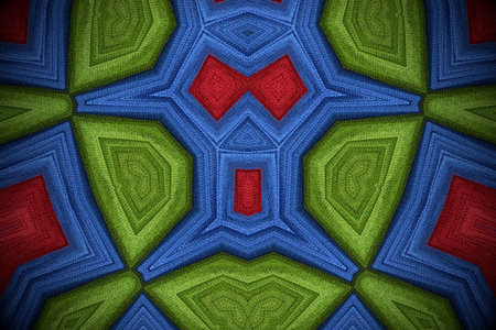 Abstract lobot background created technique from pieces of nylon hammockの写真素材