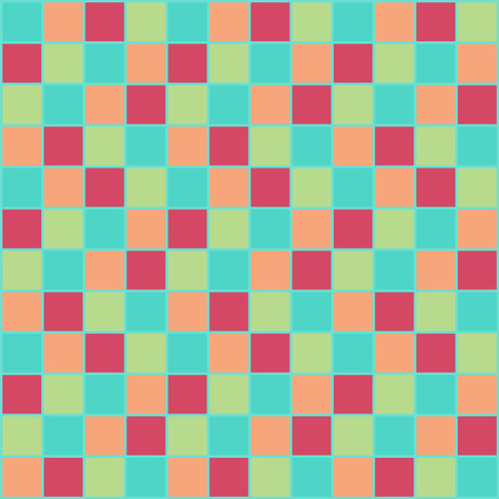abstract square pixel mosaic colorful backgroundのイラスト素材
