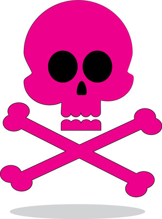 Pink skullのイラスト素材