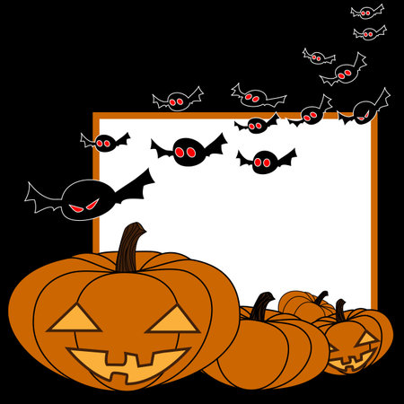 Halloween night background with Jack O' Lantern, illustrationのイラスト素材