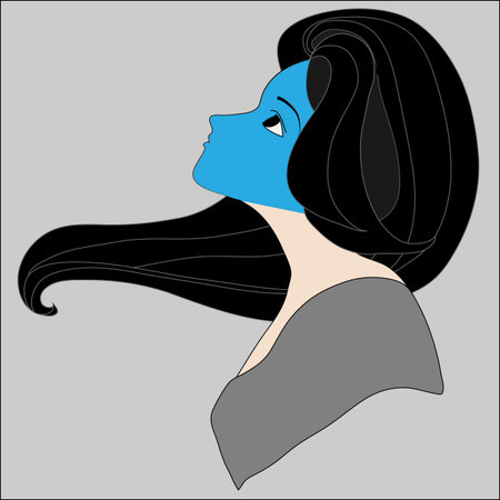 blue in the faceのイラスト素材