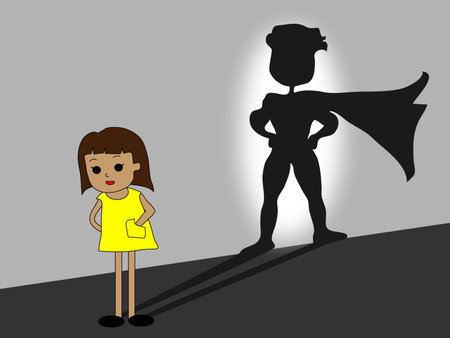 You are stronger than you think. sheman concept on motivation. Vector illustration.のイラスト素材