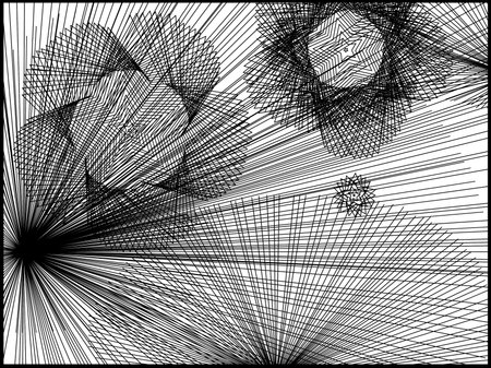 Black and White Illusion Spiral Linesのイラスト素材