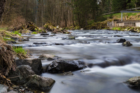 Tearing riverの写真素材