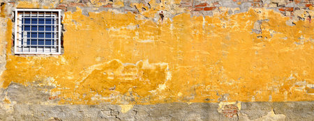 Yellow grunge wall  Digital background for studio photographers の写真素材