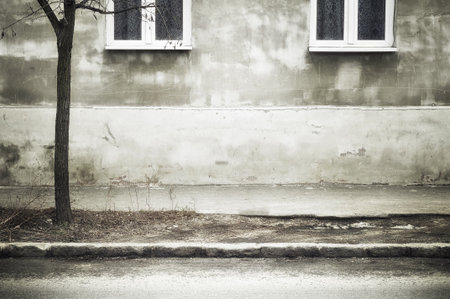 Aged street wall background, textureの写真素材