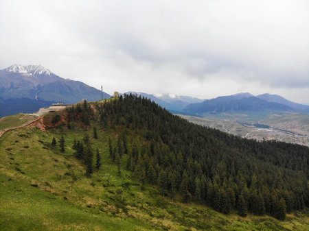 The  view of Qilian Mountains.
