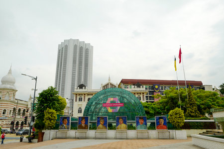 Kuala Lumpur, Malaysia, 2rd, October, 2017: Merdeka Square is a square located in Kuala Lumpur, Malaysia. It is situated in front of the Sultan Abdul Samad Building.のeditorial素材