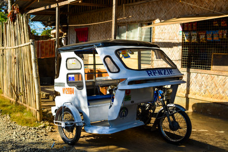 Palawan, Philippines, 24th, February, 2016: Local transportation at Palawan. It's an archipelagic province of the Philippines that is located in the region of MIMAROPA.のeditorial素材