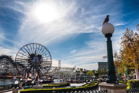 California, America,6th, March, 2018: Shots of the Disney California Adventure Park, is a theme park located in Anaheim.のeditorial素材