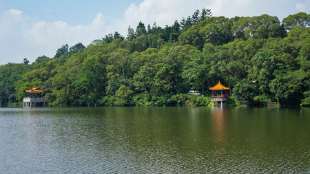 Shenzhen, China. Oct, 2019. View of the Fairylake Botanical Garden, or Xianhu Botanical Garden located at Luohu District, Shenzhen, Guangdong, China.のeditorial素材