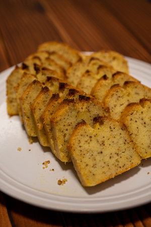 Earl gray pound cake. Delicious dessert.の写真素材