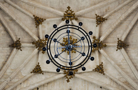 Gothic ribbed vault, Monastery of San Juan de los Reyes in Toledo, Spainのeditorial素材