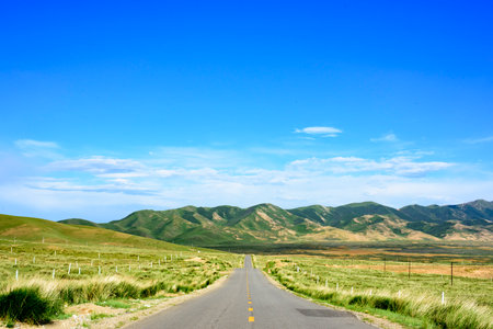 The beauty of the Northwest China highwayの写真素材