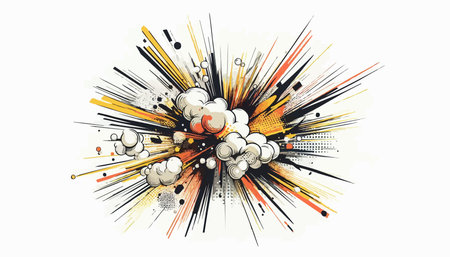 Comic book explosion background. Vector illustration of comics book explosion.