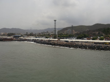 Departure from Puerto La Cruz-Venezuela on Ferryの写真素材