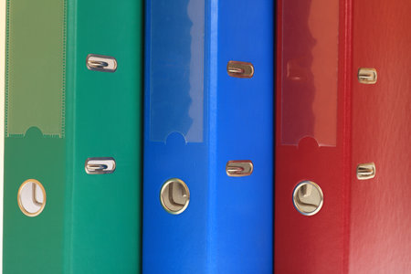 office folders binder backgroundの写真素材