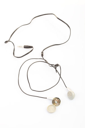 headphones, break on white backgroundの写真素材