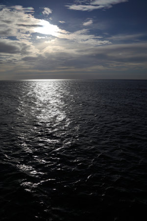 sea sky, storm, tempest, sky clouded overの写真素材