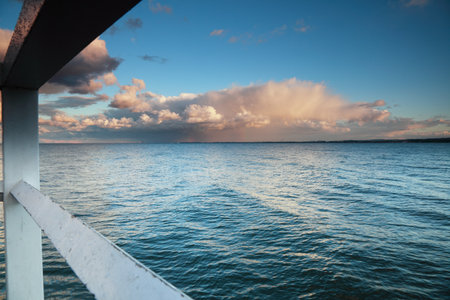 sea sky, storm, tempest, sky clouded overの写真素材