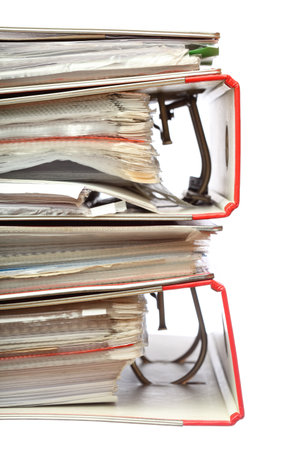 stack file Office folder on white backgroundの写真素材