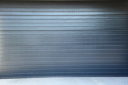 grey security roller door background textureの写真素材
