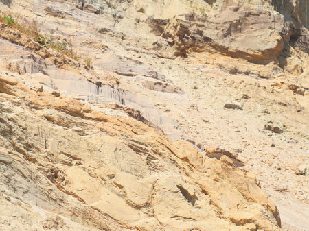 Cliff sand  background texture nobodyの写真素材