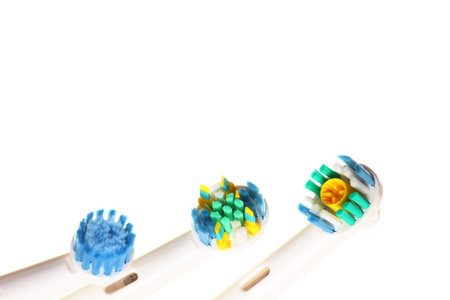 modern electrical toothbrush isolated on white background Heads electricの写真素材