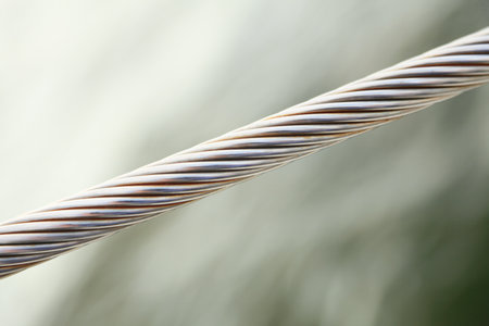 Steel cable wire metal rope water background
