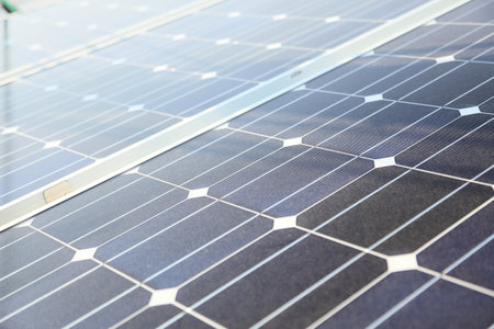 Photovoltaic panels panel solar energy conceptの写真素材