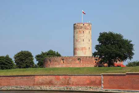 Famous Wisloujscie fortress in Gdansk, Poland outdoor Polish Danzig, Danzingの写真素材